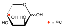 structure of D-[4-13C]lyxose