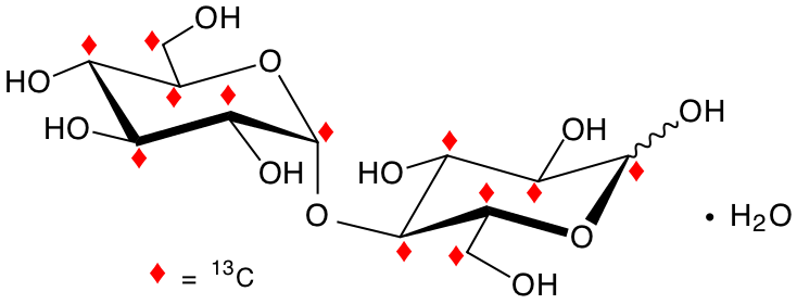 structure of [UL-13C12]maltose monohydrate