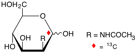 structure of N-acetyl-D-[1-13C]mannosamine