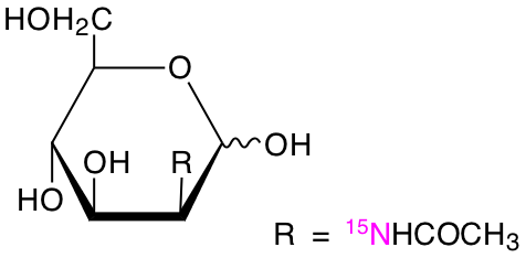 structure of N-acetyl-D-[15N]mannosamine