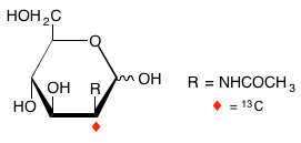 structure of N-acetyl-D-[2-13C]mannosamine