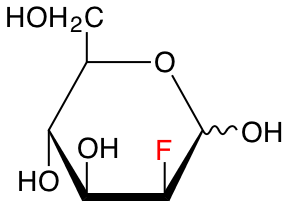 structure of 2-deoxy-2-fluoro-D-mannose