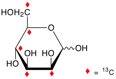 structure of D-[2,3,4,5,6-13C5]mannose