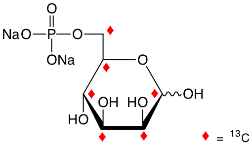 structure of D-[UL-13C6]M6P disodium salt