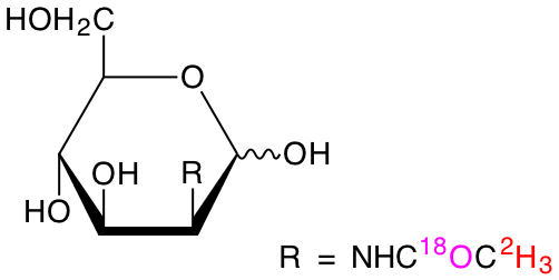 structure of N-[Me-2H3;18O]acetyl-D-mannosamine