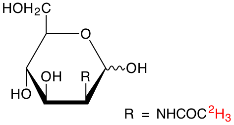 structure of N-[Me-2H3]acetyl-D-mannosamine