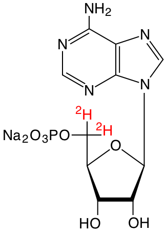 structure of [5',5''-2H2]adenosine 5'-monophosphate (disodium salt)