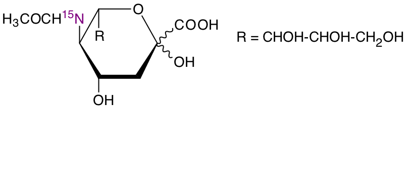 structure of N-[15N]acetyl-D-neuraminic acid