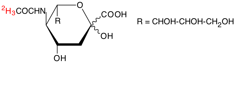 structure of N-[2H3]acetyl-D-neuraminic acid