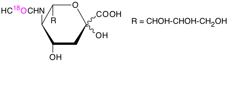 structure of N-[18O]acetyl-D-neuraminic acid