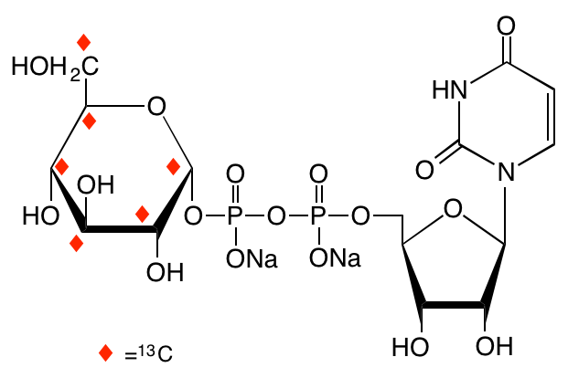 structure of UDP-alpha-D-[UL-13C6]glucose