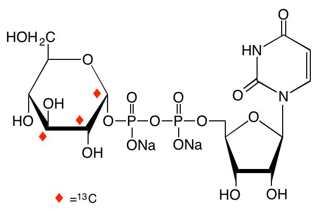 structure of UDP-alpha-D-[1,2,3-13C3]glucose