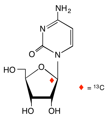 structure of [1'-13C]cytidine