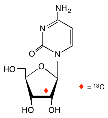 structure of [2'-13C]cytidine