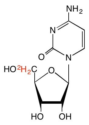 structure of [5',5''-2H2]cytidine