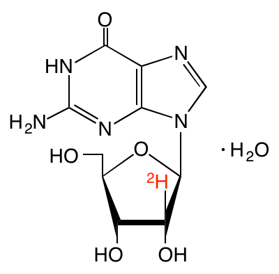 structure of [2'-2H]guanosine monohydrate