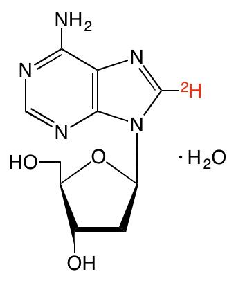 structure of [8-2H]2'-deoxyadenosine monohydrate