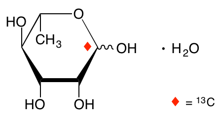 structure of L-[1-13C]rhamnose monohydrate