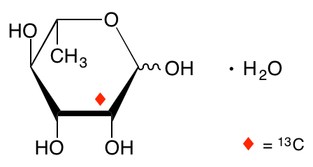 structure of L-[2-13C]rhamnose monohydrate