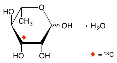 structure of L-[3-13C]rhamnose monohydrate