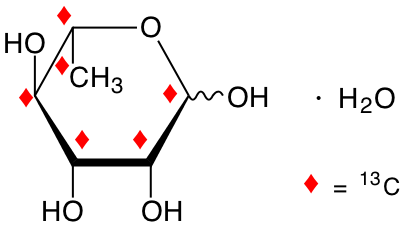 structure of L-[UL-13C6]rhamnose monohydrate