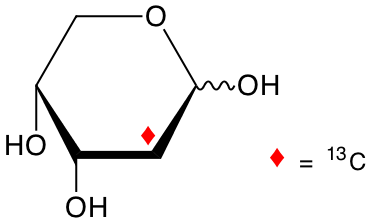 structure of 2-deoxy-D-[2-13C]ribose