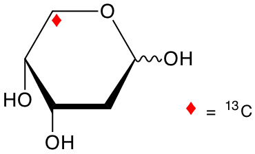 structure of 2-deoxy-D-[5-13C]ribose