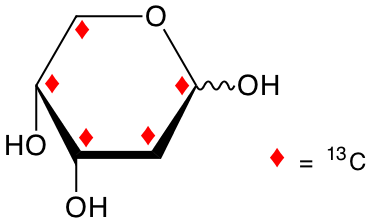 structure of 2-deoxy-D-[UL-13C5]ribose