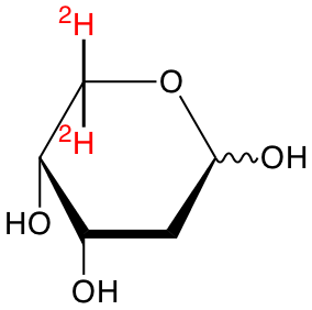 structure of 2-deoxy-D-[5,5'-2H2]ribose