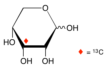 structure of D-[3-13C]ribose