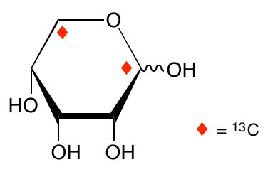 structure of D-[1,5-13C2]ribose