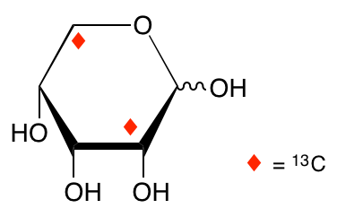 structure of D-[2,5-13C2]ribose