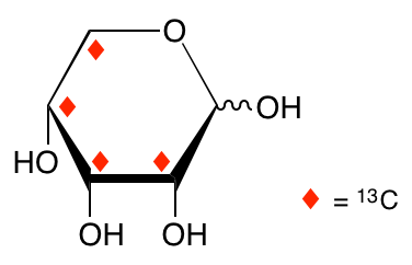 structure of D-[2,3,4,5-13C4]ribose