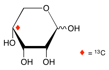 structure of D-[4-13C]ribose