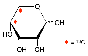 structure of D-[4,5-13C2]ribose