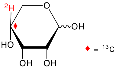 structure of D-[4-13C;4-2H]ribose