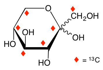 structure of D-[UL-13C6]sorbose