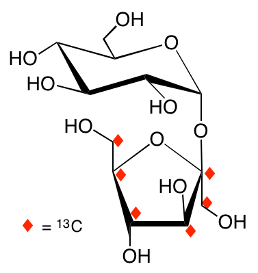 structure of [U-13C6fru]sucrose
