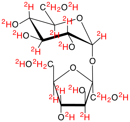 structure of [UL-2H22]sucrose
