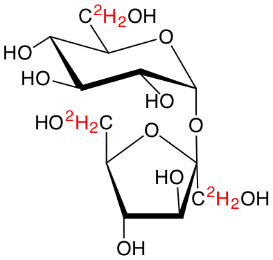 structure of [6,6'-2H2glc;1,1',6,6'-2H4fru]sucrose