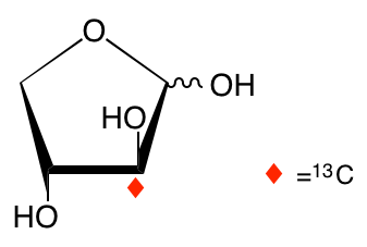 structure of D-[2-13C]threose