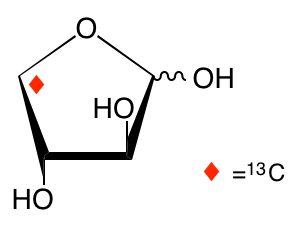 structure of D-[4-13C]threose