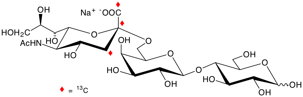 structure of [1,2,3-13C3]6'-sialyllactose sodium salt