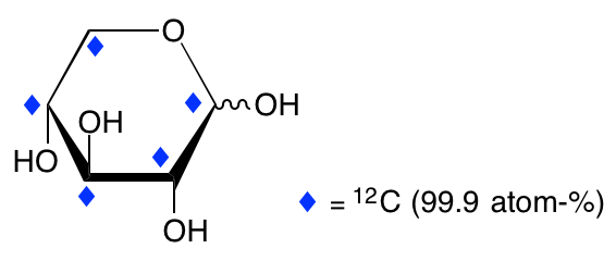 structure of D-[UL-12C5]xylose (13C depleted)