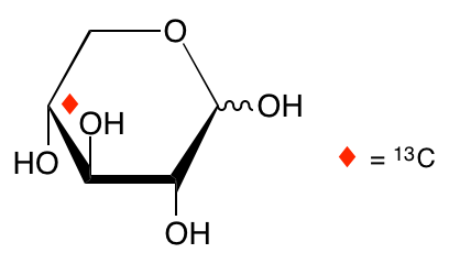 structure of D-[4-13C]xylose