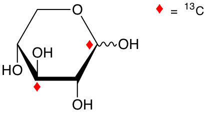 structure of D-[1,3-13C2]xylose